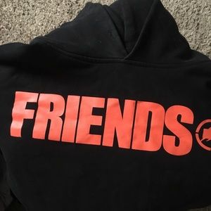 VLONE FRAGMENT CUT OFF HOODIE